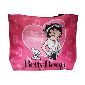 New Pink Betty Boop Attitude Tote Bag Large Shoulder Shopping Gift Heart Hearts